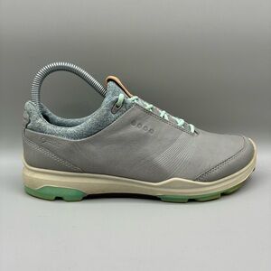 Ecco Biom Hybrid 3 Goretex Yak Leather Golf Shoes Women’s 6 C Blue Gray Athletic